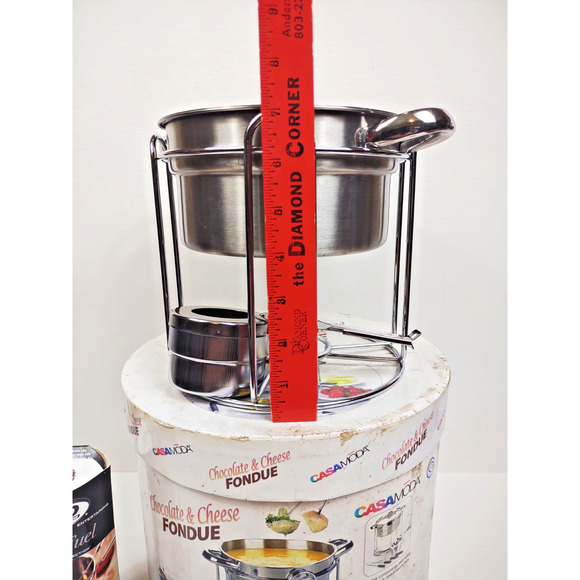 Casa Moda Buffet Fondue Set Chocolate and Cheese Stainless Steel 24Pc + Extras - Picture 6 of 9
